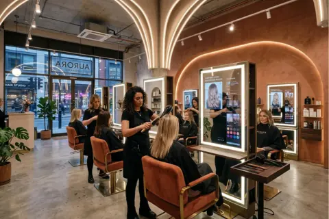 Akıllı Aynalar ve Kadife Koltuklarla Çağdaş Tarz Güzellik Salonu